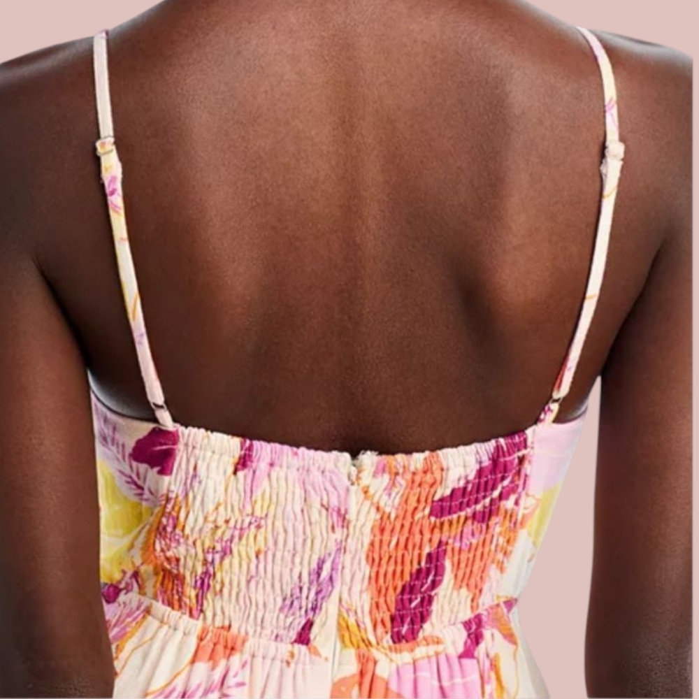 ⭐ NWT!! Aqua Gorgeous Floral Spaghetti Strap Sundress With Pockets! - Picture 5 of 11